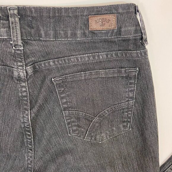 Riders Lee Bootcut Jeans Women's Size 12M (31 x 30) Charcoal Grey No Gap Waist - Picture 9 of 11